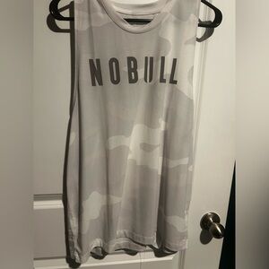 NOBULL White and Gray Camo High neck Tank
